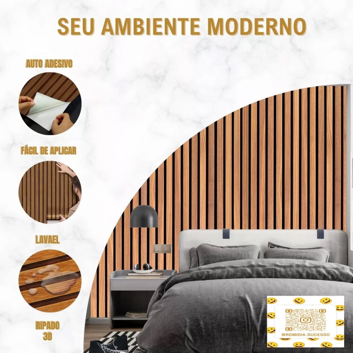 Papel de Parede Ripado 